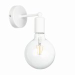 Kinkiet loft 1 płomienny biały