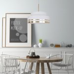 Lampa Tami biała ze złotymi pasami 