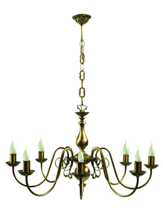patynowana lampa z mosiadzu