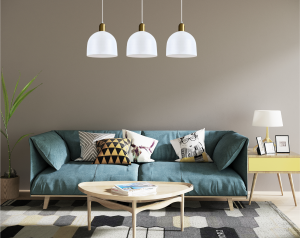 Lampa wisząca 3-punktowa  MEDO – nowoczesna, biała-patyna, E27, loft, skandynawska, nad stół, do kuchni, salonu, jadalni