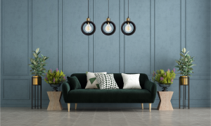 Nowoczesna lampa sufitowa RING wisząca 3-punktowa – industrialny design, loft, czarna z akcentami starego złota  