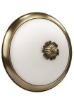 Plafon lampa sufitowa retro klasyczna patynowana E27 szkło Ø36cm klosz biały mat