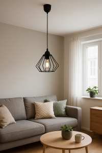 Lampa wisząca SFERA - zwis na lince loft 1 punktowa
