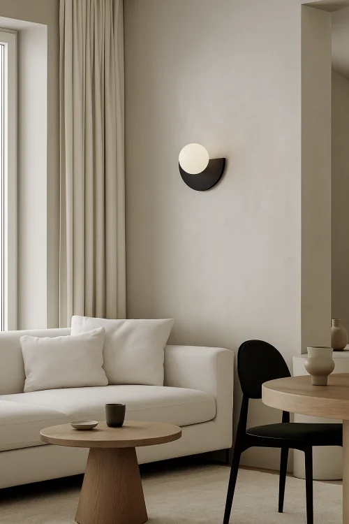 nowoczesna lampa ścienna czarna