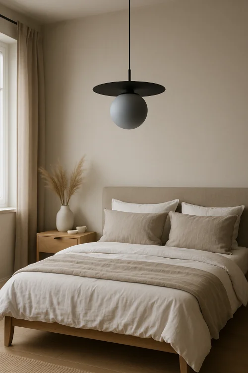 nowoczesna lampa so sypialni