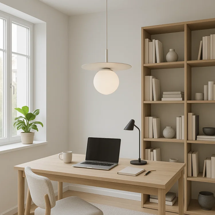 nowoczesna białą lampa do pokoju