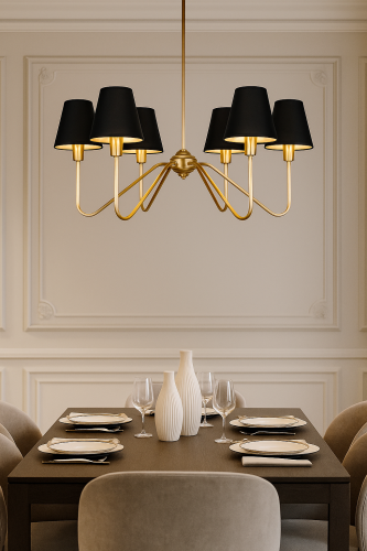 mosiężna lampa do salonu