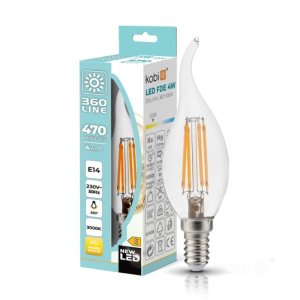 Ożdobna żarówka LED 4W E14 3000K do lamp świeczkowych