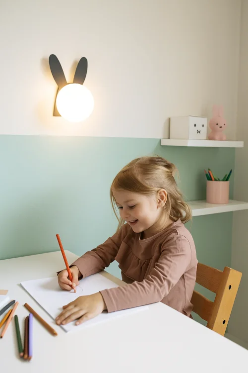 lampa ścienna do pokoju dziecka królik