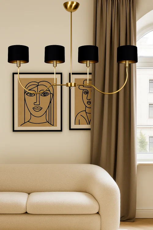 lampa z mosiadzu do salonu