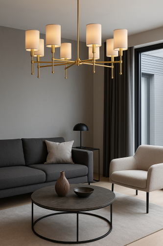 nowoczesna lampa do salonu w stylu modern classic