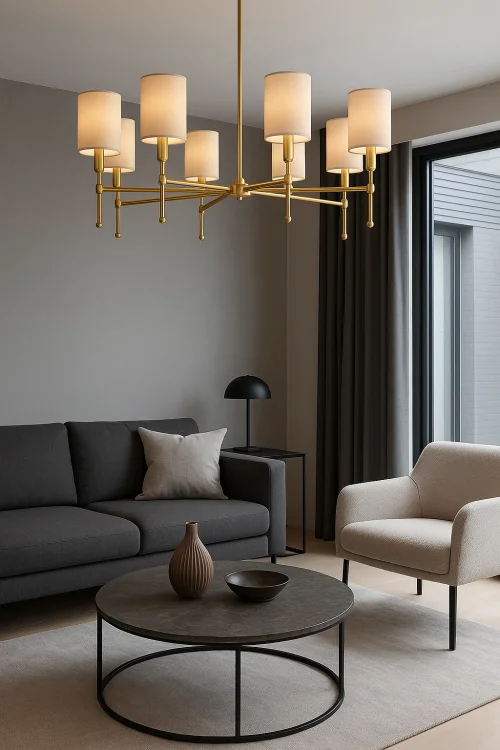 nowoczesna lampa do salonu w stylu modern classic