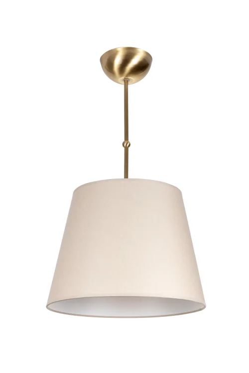 lampa Aurora z mosiądzu klosz beż