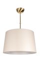 lampa z mosiądzu pojedyncza z abażurem bezowym