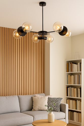 czarna nowoczesna lampa loft