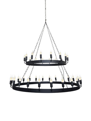 lampa czarna do restauracji, salonu z antresolą, loftu
