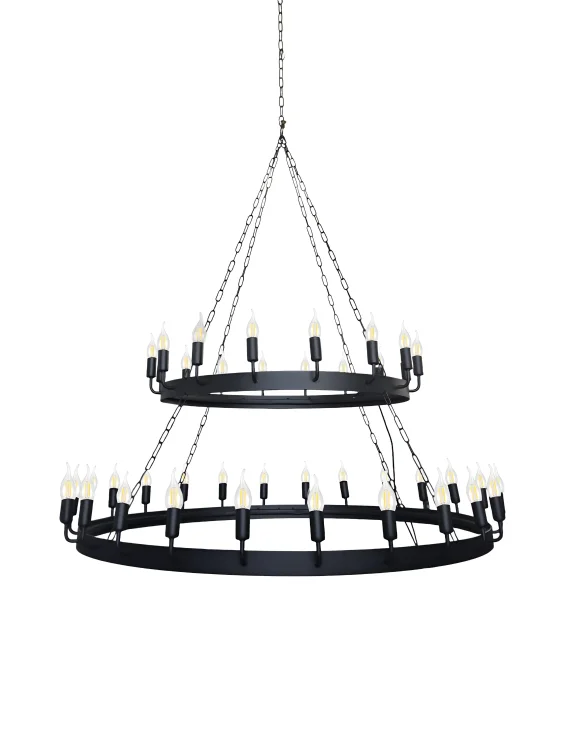 lampa czarna do restauracji, salonu z antresolą, loftu
