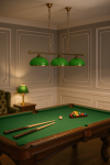 Lampa bilardowa BILA 3 płomienna zielone klosze 