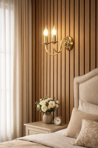 lampa ścienna z mosiądzu Flamand