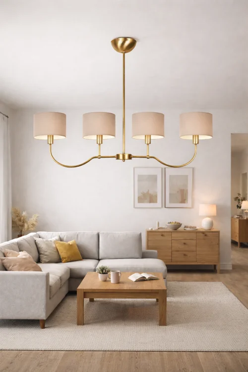 lampa z mosiądzu do salonu sypialni