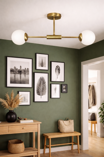 lampa z mosiądzu do pokoju korytarza