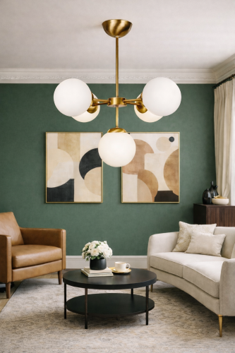 nowoczesna lampa z patynowanego mosiądzu do salonu sypialni gabinetu