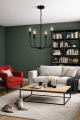 czarna metalowa lampa loft