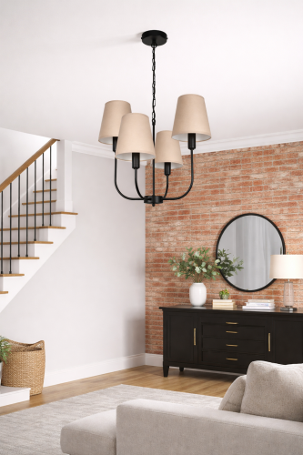 czarna nowoczesna lampa do salonu