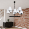 czarna nowoczesna lampa w stylu japandi