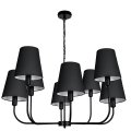 czarna lampa w stylu galmour