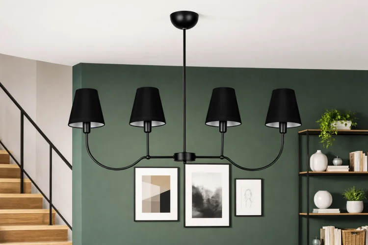 nowoczesna lampa czarna w stylu modern