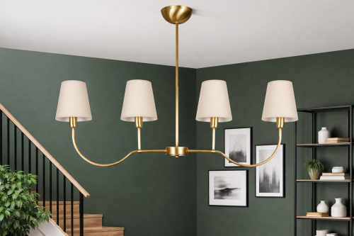 nowoczesna lampa z mosiądzu w stylu modern