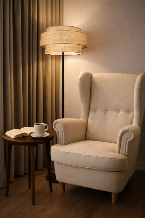 lampa podłogowa stojąca do salonu sypialni boho