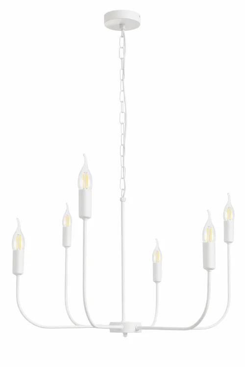 biała nowoczesna lampa w stylu modern farmhouse