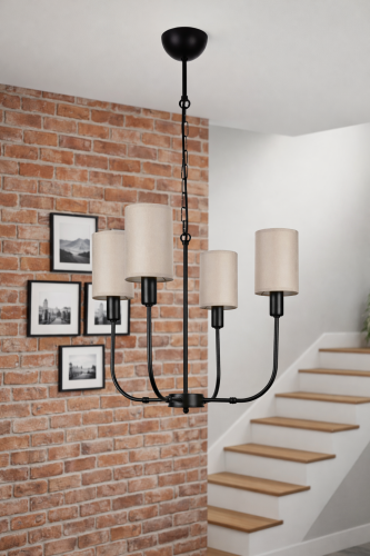 czarna nowoczesna lampa do salonu sypialni