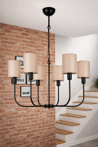 czarna nowoczesna lampa do salonu sypialni