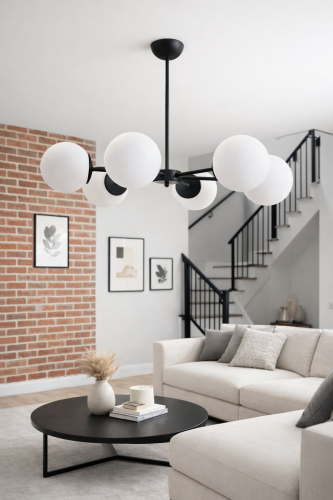 nowoczesna lampa czarna do salonu sypialni