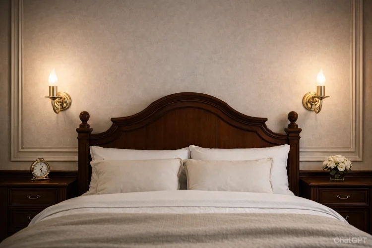 lampa ścienna z mosiądzu do sypialni