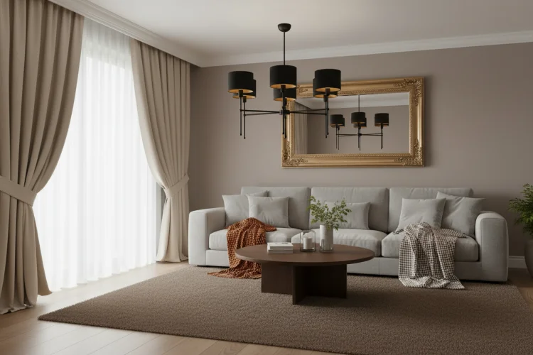 lampa czarna nowoczesna z abażurami