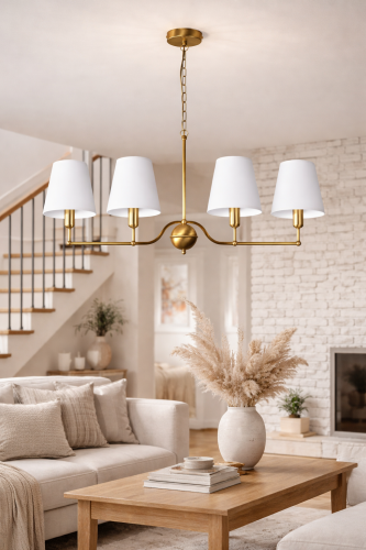lampa z mosiądzu nad stół modern classic