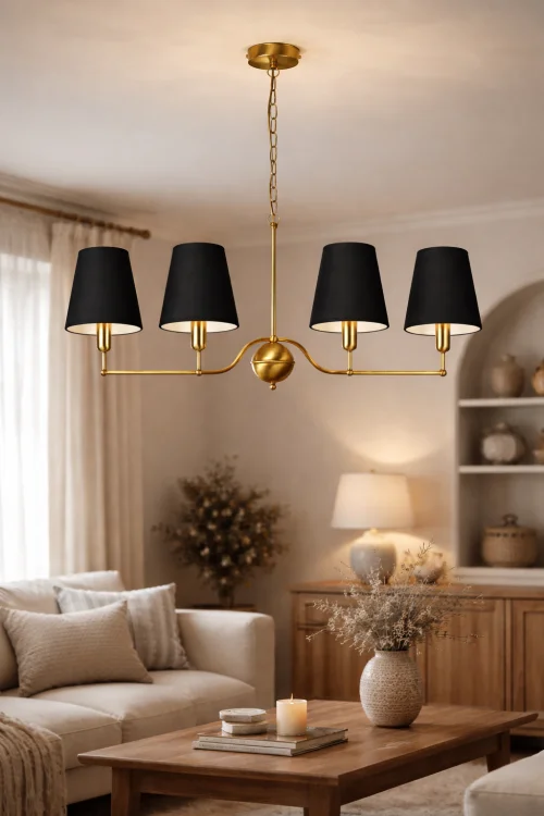 lampa z mosiądzu do salonu sypialni gabinetu