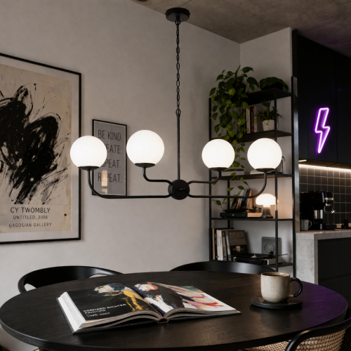 czarna nowoczesna lampa loft