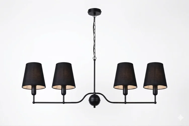 czarna nowoczesna lampa modern
