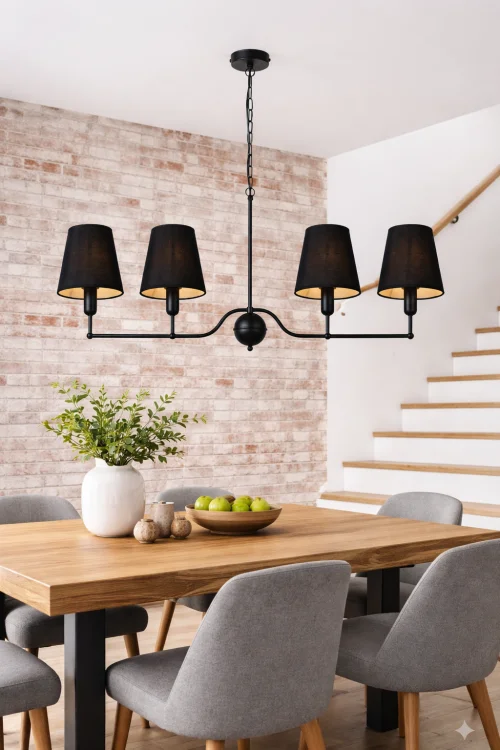 nowoczesna czarna lampa wisząca modern farmhouse