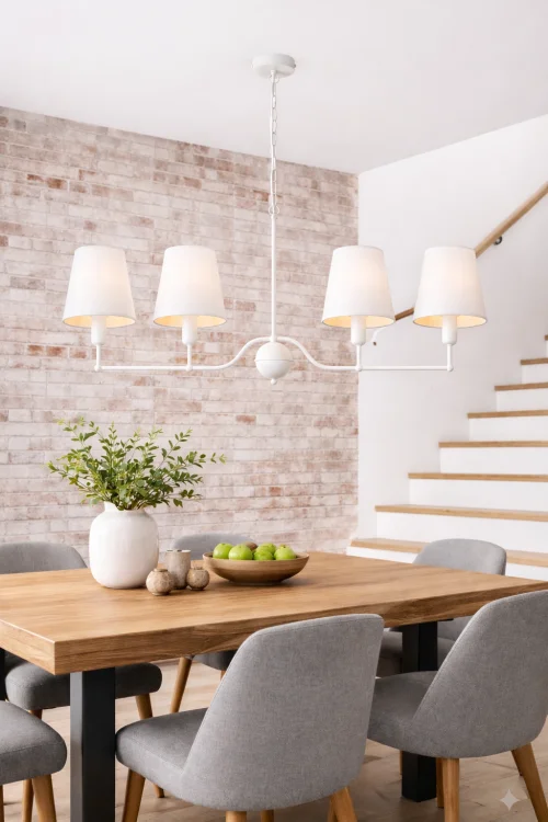 biała lampa do pokoju sypialni korytarza modern farmhouse