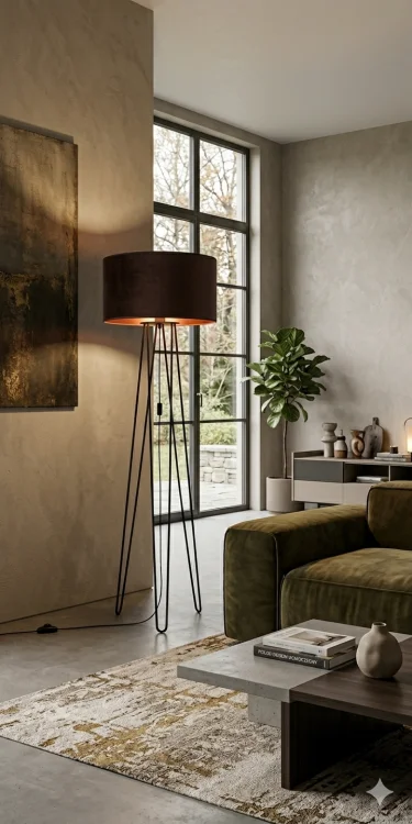 lampa stojąca nowoczesna czarna