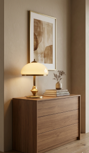 Lampa biurkowa gabinetowa z mosiądzu