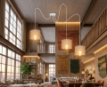biała nowoczesna lampa pająk boho