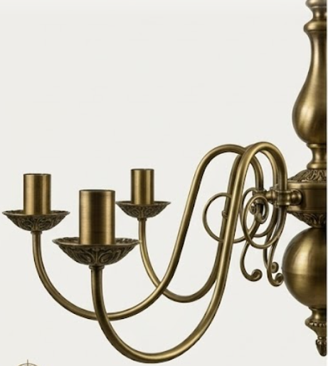 lampa patynowana z mosiadzu do salonu