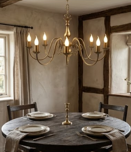 lampa patynowana z mosiadzu